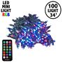 Picture of 100 LED RGB Wide Angle Mini Light Set Green Wire w/Multi-Function Remote