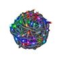 Picture of 100 RGB + Warm White LED 4" Spacing Green Wire Coaxial w/o Power Supply & Remote