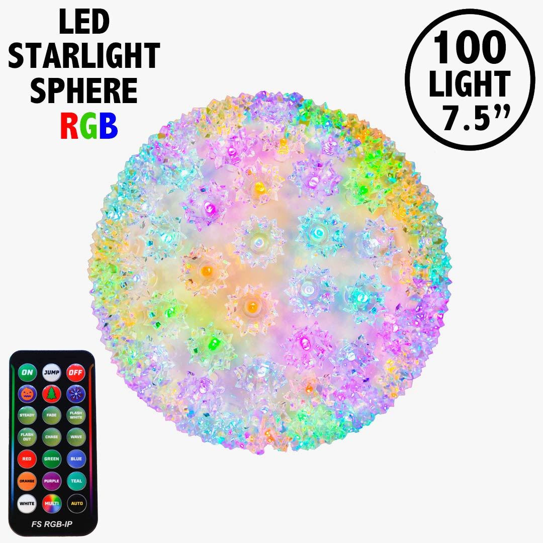 Picture of 100 RGB LED 7.5" Sphere w/Multi-Function Remote