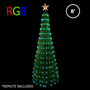 Picture of  8' RGB Color Changing Dancing Pop-Up Christmas Tree w Remote