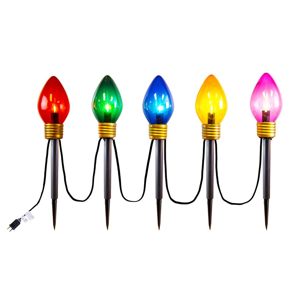 Picture of Jumbo LED C7 Multi Color Pathway Light Set