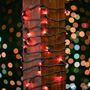 Picture of Commercial Grade Wide Angle 50 LED Red 25' Long on Green Wire