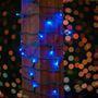 Picture of Commercial Grade Wide Angle 50 LED Blue 25' Long on Green Wire