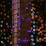 Picture of Commercial Grade Wide Angle 50 LED Purple 25' Long on Green Wire