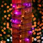 Picture of Commercial Grade Wide Angle 50 LED Purple/Amber 25' Long on Black Wire