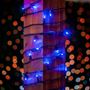 Picture of Commercial Grade Wide Angle 50 LED Blue 25' Long on Black Wire