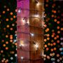Picture of 50 LED Pure White LED Christmas Lights 11' Long on Brown Wire