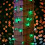Picture of 50 LED Green LED Christmas Lights 11' Long on Brown Wire