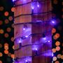 Picture of 50 LED Purple LED Christmas Lights 11' Long on Black Wire