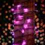 Picture of 50 LED Pink LED Christmas Lights 11' Long on Black Wire