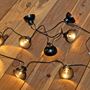 Picture of 10 Bell Lampshade LED Filament G40 Globe String Light Set with Warm White Bulbs