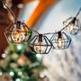 Picture of 10 Cafe Cage Lamp Shade LED Filament G40 Globe String Light Set with Warm White Bulbs