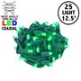 Picture of Coaxial 25 LED Green 6" Spacing Green Wire