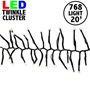 Picture of LED Twinkling Cluster Rice Light Set - 768 Warm White Lights on Green Wire