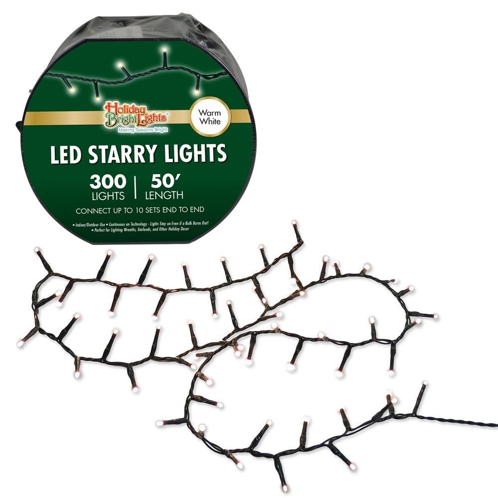 Picture of LED Connectable Rice Light Set - 300 Warm White Lights on Green Wire