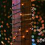 Picture of 50 LED Orange (amber) LED Christmas Lights 11' Long on Green Wire