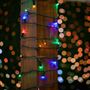 Picture of Commercial Grade Wide Angle 70 LED Multi Color 24' Long on Green Wire