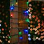 Picture of Commercial Grade Wide Angle 70 LED Multi Color 35.5' Long on Green Wire