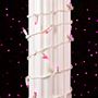 Picture of 50 LED Pink LED Christmas Lights 11' Long on White Wire