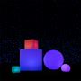 Picture of 8 Inch Plastic LED Cube, RGBW, Rechargeable, Waterproof, Remote Controlled
