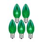 Picture of Green Twinkle C9 Bulbs 7 Watt Replacement Lamps 25 Pack