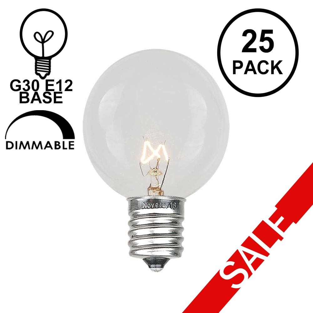 Picture of Clear G30 5 Watt Replacement Bulbs 25 Pack