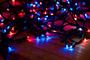 Picture of 50 RGB + Warm White LED 4" Spacing Green Wire Coaxial w/o Power Supply & Remote
