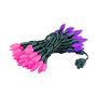 Picture of Pink and Purple 70 LED C6 Strawberry Mini Lights Commercial Grade Green Wire