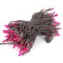 Picture of Pink Christmas Mini Lights 100 Light 50 Feet Long on Brown Wire