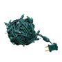 Picture of Commercial Grade Wide Angle 50 LED Green/Pure White White 25' Long on Green Wire