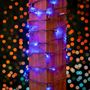 Picture of 50 LED Blue LED Christmas Lights 11' Long on Brown Wire