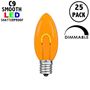 Picture of Amber C9 U-Shaped LED Plastic Flex Filament Replacement Bulbs 25 Pack 
