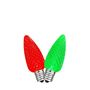 Picture of Red/Green C7 LED Replacement Bulbs 25 Pack