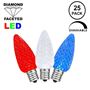 Picture of Red/White/Blue C7 LED Replacement Bulbs 25 Pack