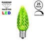 Picture of Lime Green C9 LED Replacement Bulbs 25 Pack 