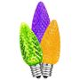 Picture of Lime/Purple/Orange C9 LED Replacement Bulbs 25 Pack 