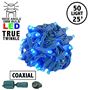Picture of *NEW* True Twinkle Coaxial 50 LED Blue 6" Spacing Green Wire