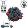 Picture of *NEW* True Twinkle Coaxial 50 LED Red 6" Spacing Green Wire