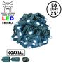 Picture of Twinkling Coaxial 50 LED Pure White 6" Spacing Green Wire