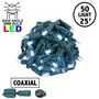 Picture of Coaxial 50 LED Pure White 6" Spacing Green Wire