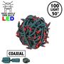 Picture of Coaxial 100 LED Red 6" Spacing Green Wire