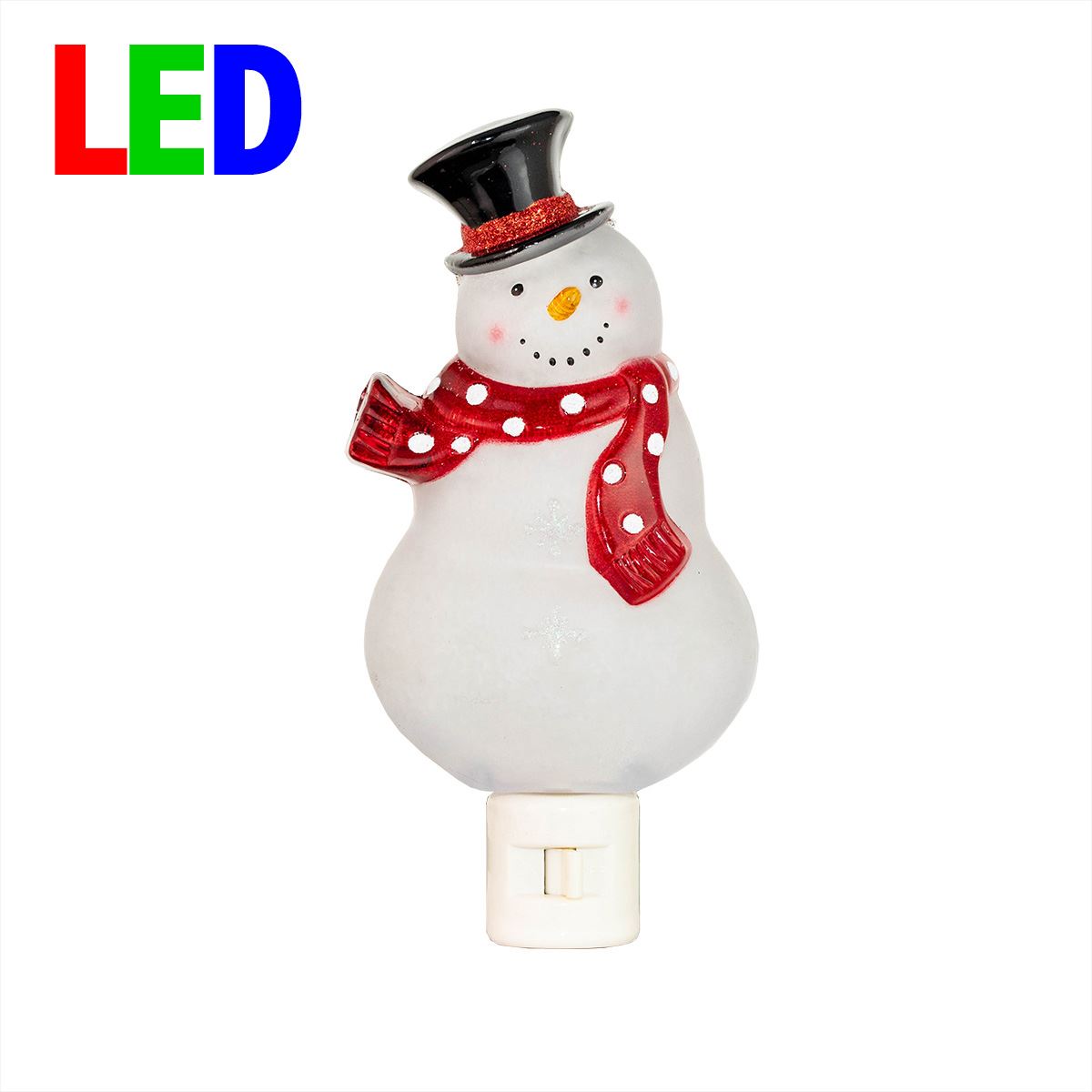 Picture of Christmas Night Light - Snowman - Swivel Plug w/LED Bulb