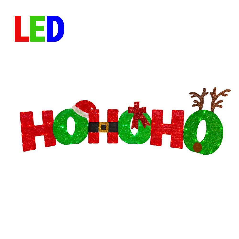 Picture of 24 in. H Pre-Lit Ho Ho Ho Decoration