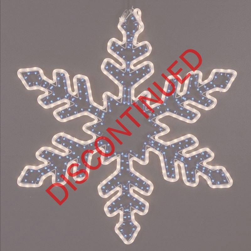 Picture of 36" Bi-Color Rope Light Snowflake-Frosted White & Blue