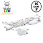 Picture of 10 Light Non Connectable Warm White LED Mini Lights White Wire