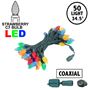 Picture of C7 Coaxial 50 LED Multi 8" Spacing Green Wire