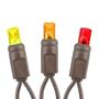 Picture of Commercial Grade Wide Angle 50 LED Yellow/Red/Orange 17' Long on Brown Wire