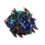 Picture of Commercial Grade Wide Angle 50 LED Rainbow Color 17' Long on Green Wire