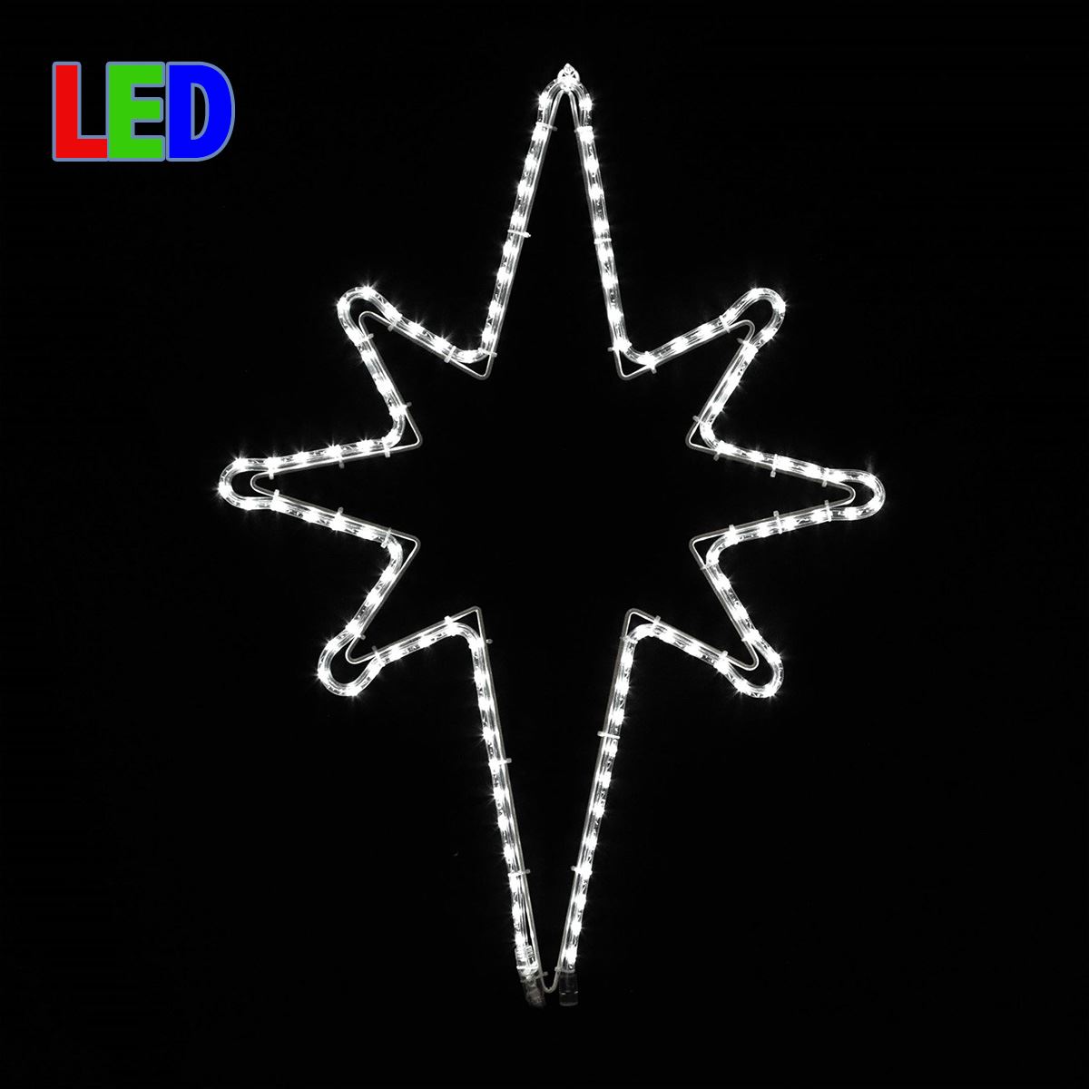 Picture of 30" Bethlehem Star LED Rope Light Motif