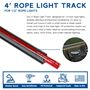 Picture of Black 4' Rope Light Track for 1/2 rope lights